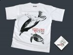 T-shirt dla nurka KASSA Żółw Morski BIAŁY