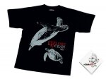 T-shirt dla nurka KASSA Żółw Morski CZARNY