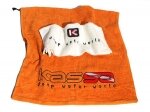 Komplet ręczników KASSA pomarańczowo-białe.