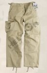 Spodnie bojówki wojskowe US BDU piaskowe - beżowe